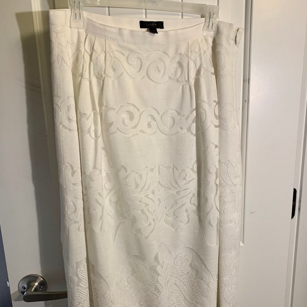 J. Crew Skirt Color White, Size L